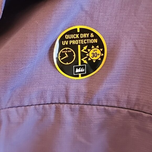 R.E.I. Women's XL Purple Long Sleeve Quick Dry Shirt UPF 30+ - Picture 3 of 9